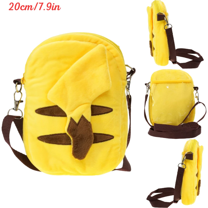 New Pokemon Plush Bag Pikachu Mimikyu Gengar Lucario Soft Stuffed Toy Rowlet Eevee Snorlax Peluche Dolls Shoulder Bags Sac A Dos