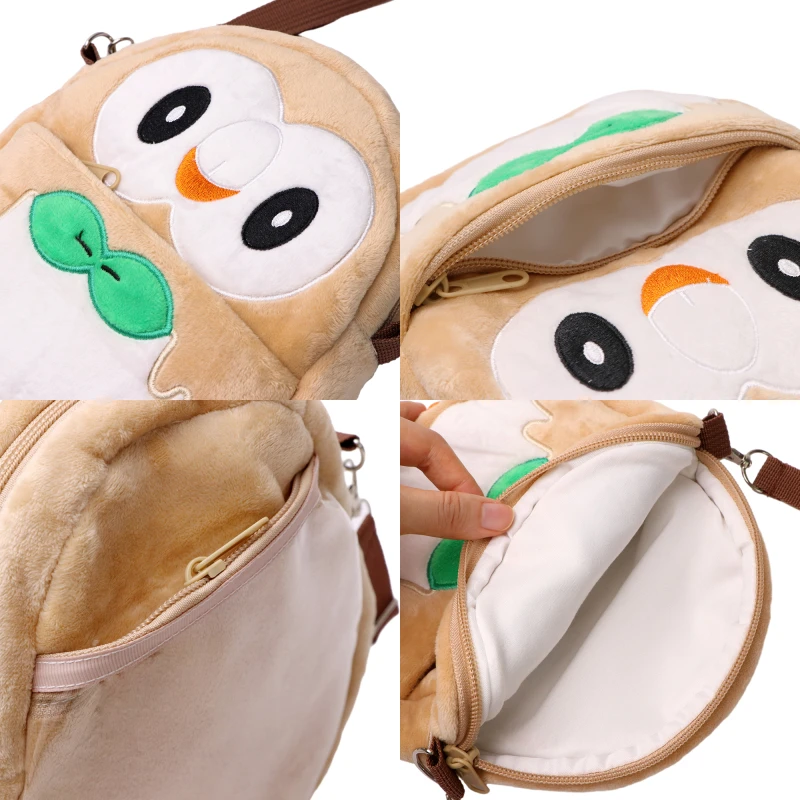 New Pokemon Plush Bag Pikachu Mimikyu Gengar Lucario Soft Stuffed Toy Rowlet Eevee Snorlax Peluche Dolls Shoulder Bags Sac A Dos