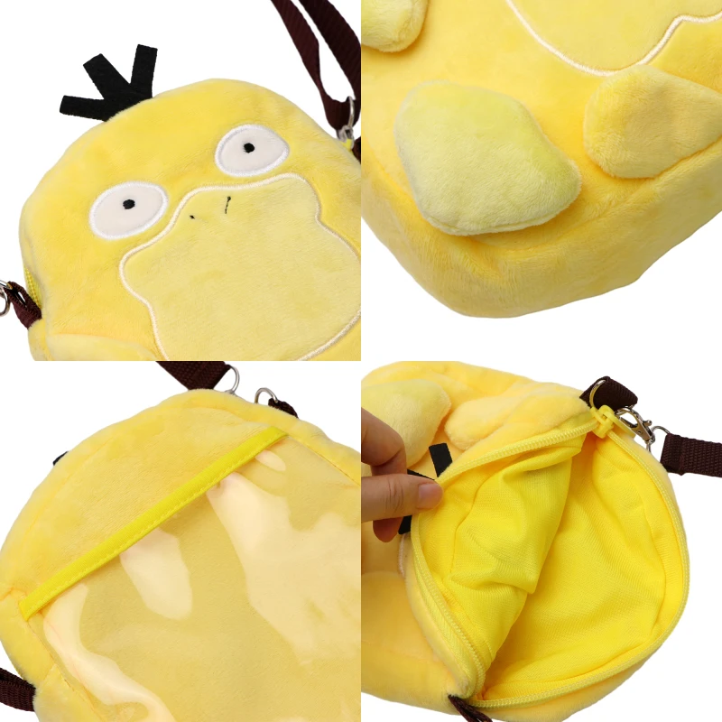 New Pokemon Plush Bag Pikachu Mimikyu Gengar Lucario Soft Stuffed Toy Rowlet Eevee Snorlax Peluche Dolls Shoulder Bags Sac A Dos