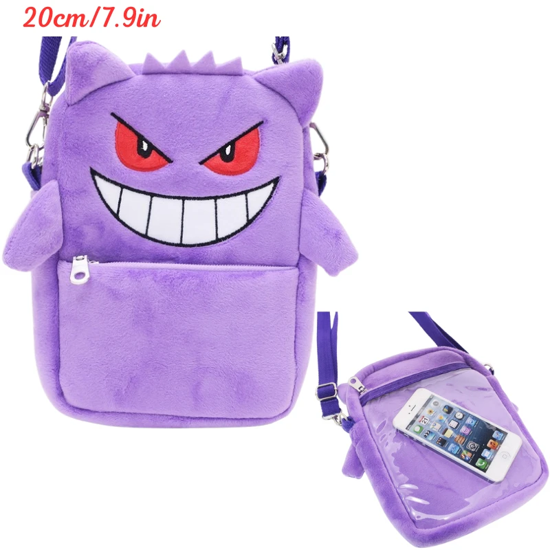 New Pokemon Plush Bag Pikachu Mimikyu Gengar Lucario Soft Stuffed Toy Rowlet Eevee Snorlax Peluche Dolls Shoulder Bags Sac A Dos