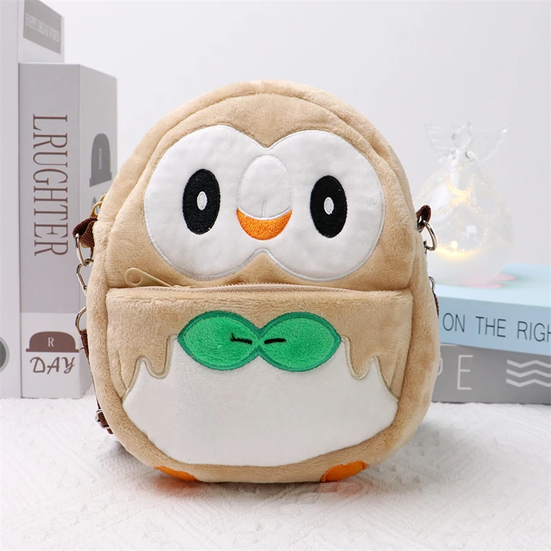 New Pokemon Plush Bag Pikachu Mimikyu Gengar Lucario Soft Stuffed Toy Rowlet Eevee Snorlax Peluche Dolls Shoulder Bags Sac A Dos