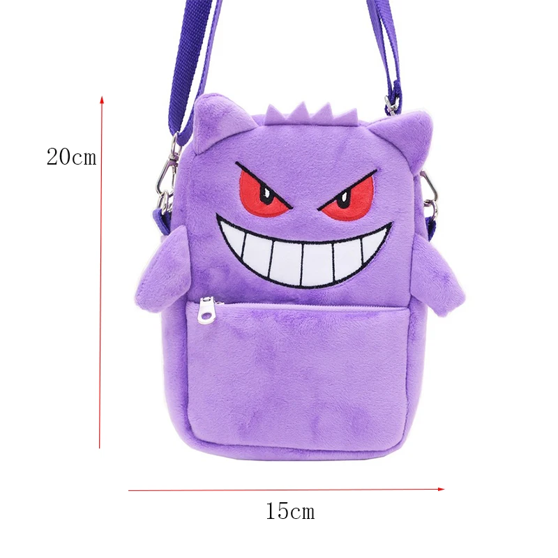 Pokemon Pikachu Gengar Mimikyu Snorlax Rowlet Psyduck Lucario Charmander Plush Backpack Pokemon Anime Shoulder Bag Doll Toy