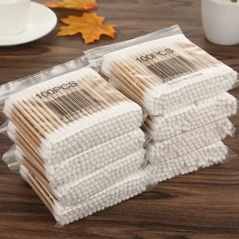 500pcs 5 Packs Double-ended Cotton Swabs, Baby Cotton Swabs, Ear Cleaning Sticks, Healthy Cleaning Tools