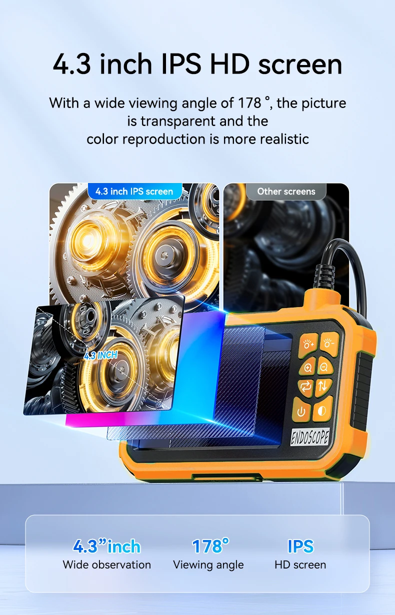 FUERS 1/5/10/20/30M Single/Dual Lens Endoscope Camera 1080P Semi-Rigid Snake Camera Sewer Cable 2600mAh Battery for Pipeline