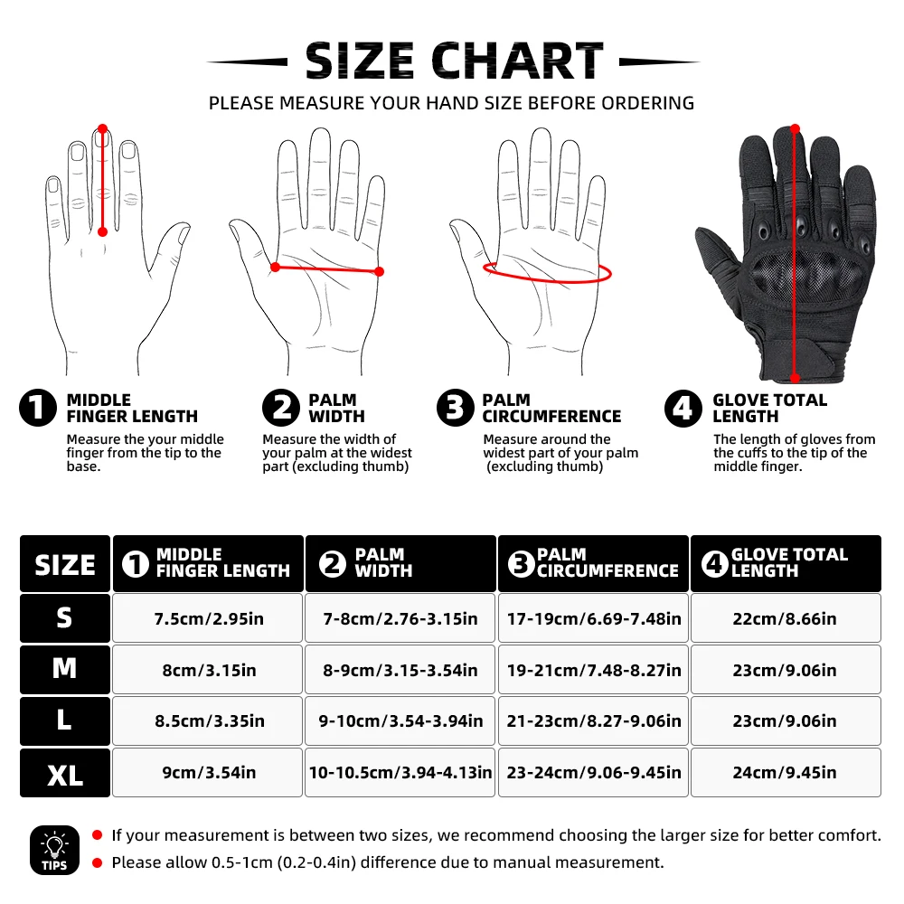 Touch Screen Tactical Gloves Outdoor Sport Paintball Hunting Airsoft Combat Cycling Anti-Skid Work Protection Full Finger Glove