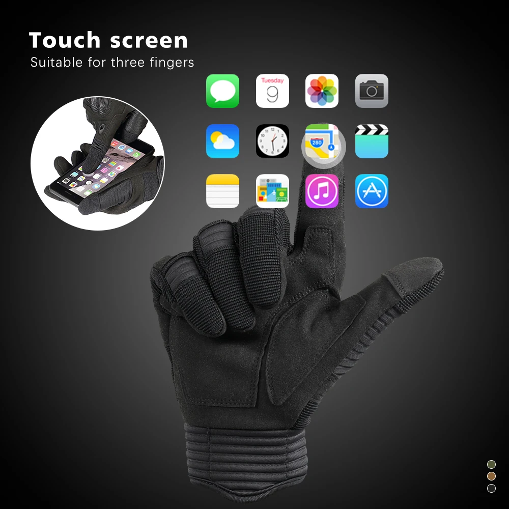 Touch Screen Tactical Gloves Outdoor Sport Paintball Hunting Airsoft Combat Cycling Anti-Skid Work Protection Full Finger Glove