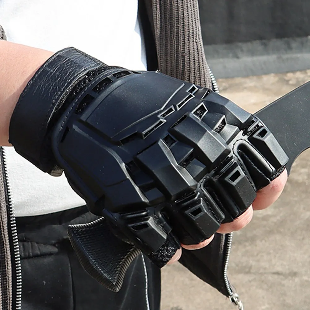 Outdoor Tactical Hard-Shell Breathable Gloves (Full/Half-Finger) for CS Training,Ops,Motorcycling,Cycling,Hiking