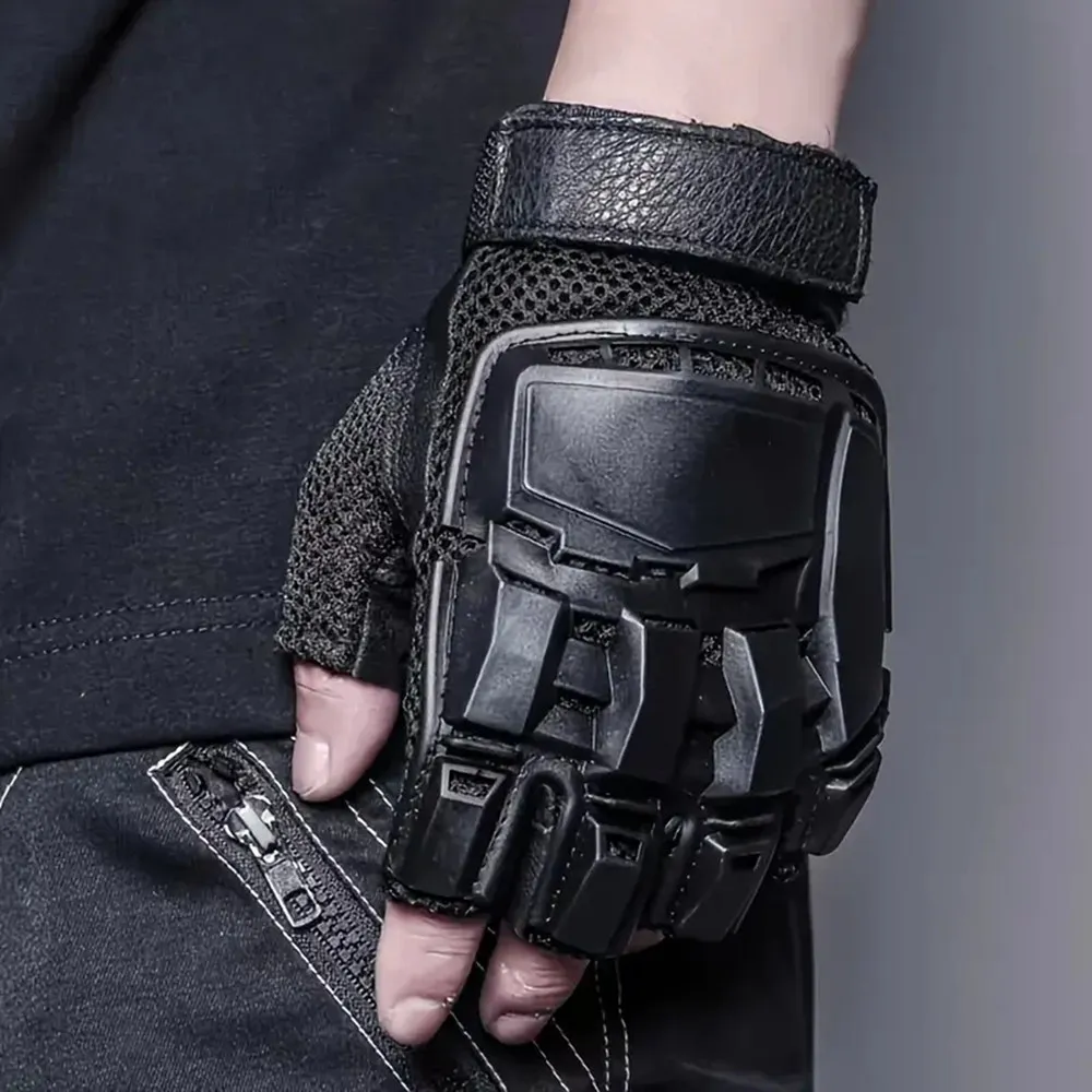 Outdoor Tactical Hard-Shell Breathable Gloves (Full/Half-Finger) for CS Training,Ops,Motorcycling,Cycling,Hiking