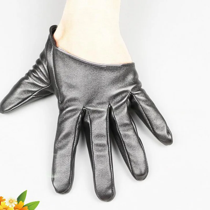 Fashion Sexy Female Night Club Pole Dancing Leather Gloves Women Gothic Punk Rock Show Half Palm Full Finger Fitness Gloves L63