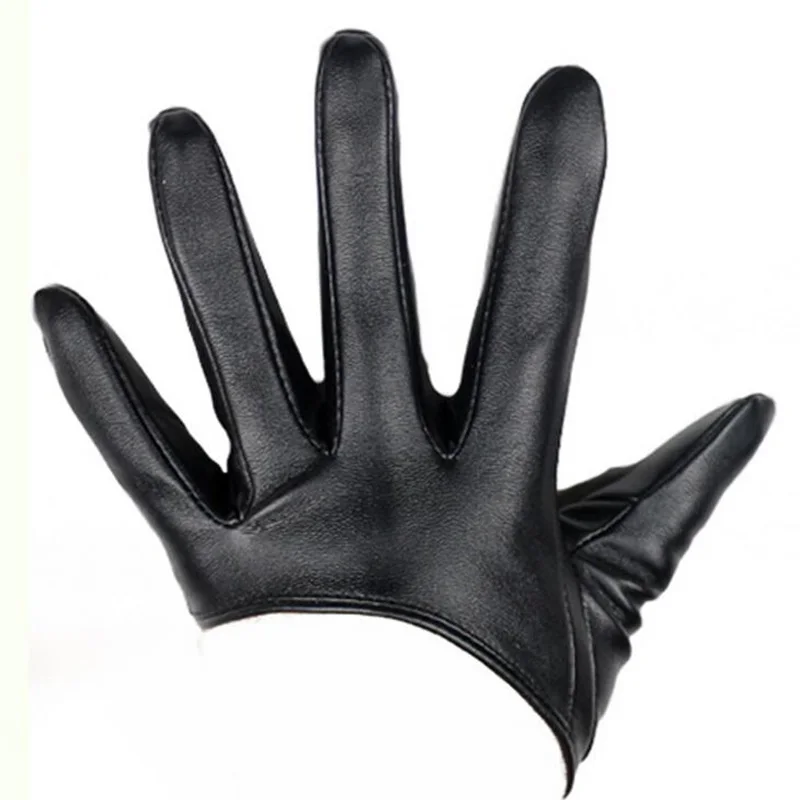 Fashion Sexy Female Night Club Pole Dancing Leather Gloves Women Gothic Punk Rock Show Half Palm Full Finger Fitness Gloves L63