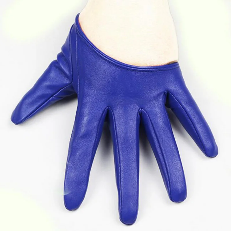 Fashion Sexy Female Night Club Pole Dancing Leather Gloves Women Gothic Punk Rock Show Half Palm Full Finger Fitness Gloves L63