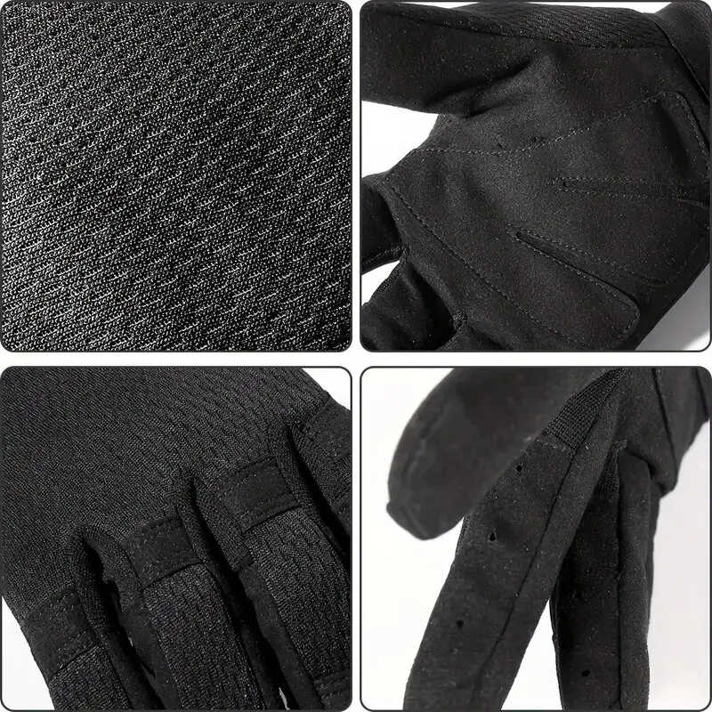Men's Tactical Full Finger Gloves Touch Screen Compatible Breathable for Paintball Hiking Combat Sport Hunting Bicycle Work Gear