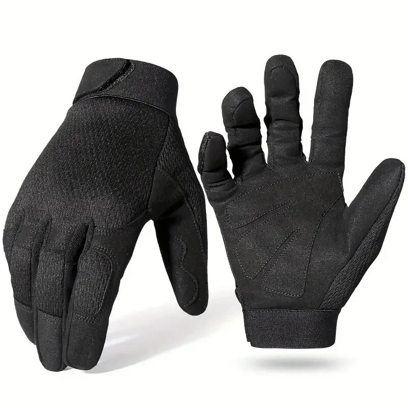 Men's Tactical Full Finger Gloves Touch Screen Compatible Breathable for Paintball Hiking Combat Sport Hunting Bicycle Work Gear