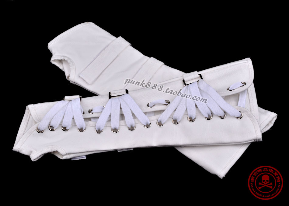 Impersonator Michael Jackson Costumes Armbrace Stuff BAD Jam Black White Cotton Glove