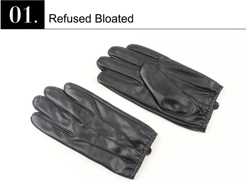 HOOLDW New Winter Gloves Men Women Black PU Leather Cashmere Warm Driving Gloves Mittens Touch Screen Waterproof Tactical Gloves