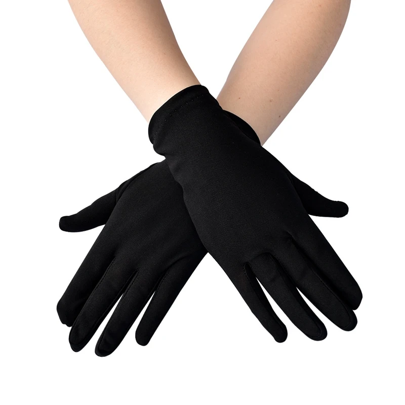 Woman Gloves for Summer Satin Sunscreen Female Thin Solid Color Ceremonial Performance Dance Breathable Driving Gloves