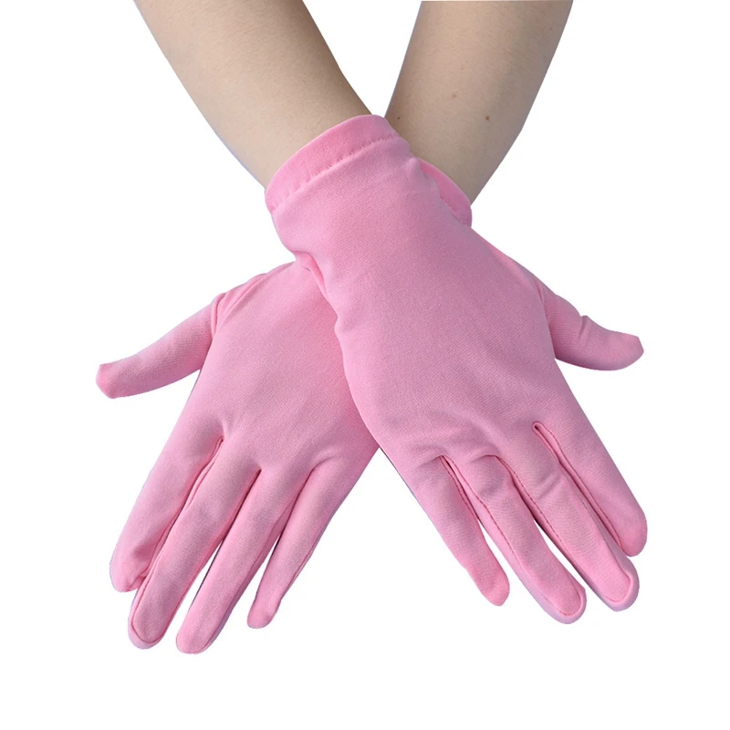 Woman Gloves for Summer Satin Sunscreen Female Thin Solid Color Ceremonial Performance Dance Breathable Driving Gloves
