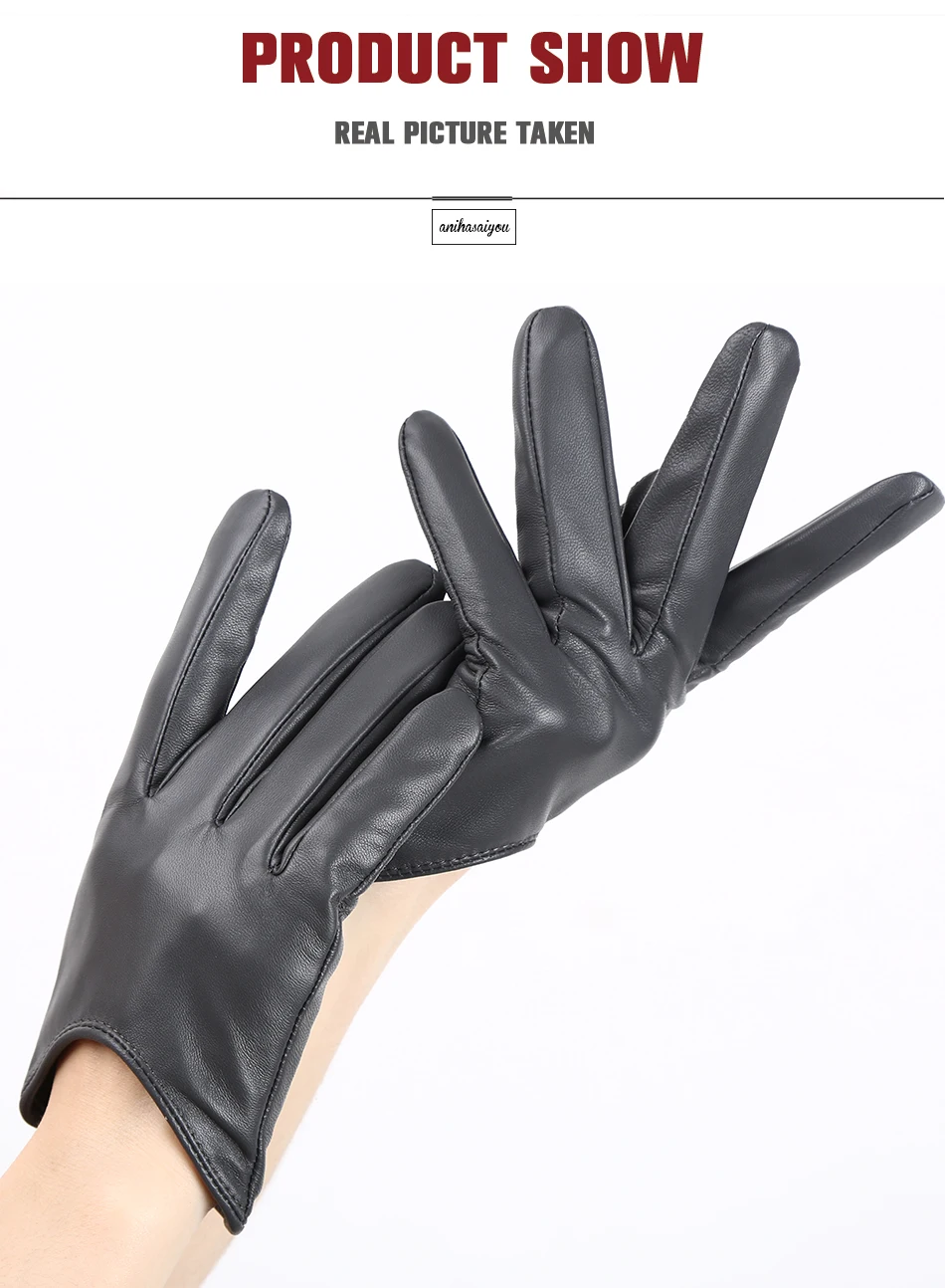 Fashion Sheepskin Women's Gloves, Drive Women's Leather Gloves, Thin Touch Gloves, Keep Warm Women's Winter Gloves -2001