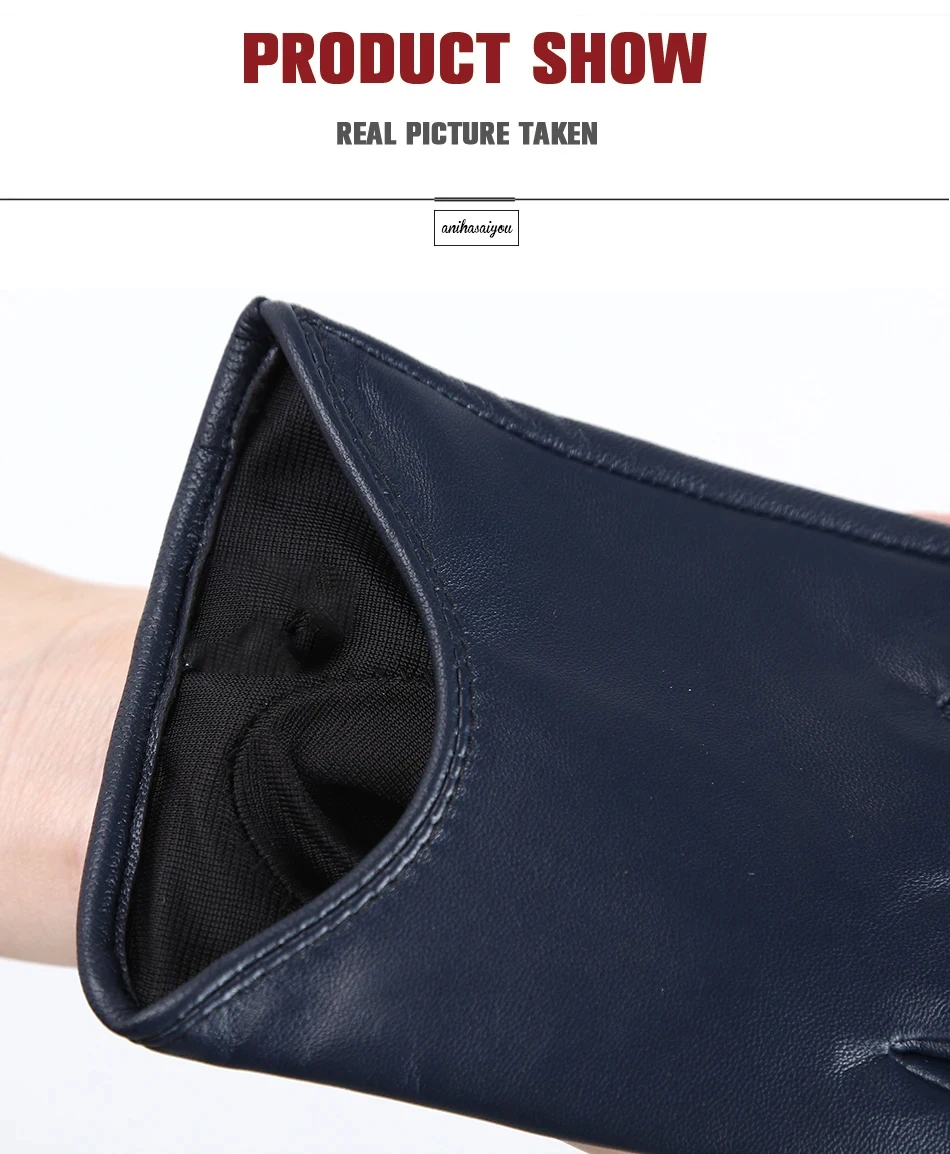 Fashion Sheepskin Women's Gloves, Drive Women's Leather Gloves, Thin Touch Gloves, Keep Warm Women's Winter Gloves -2001