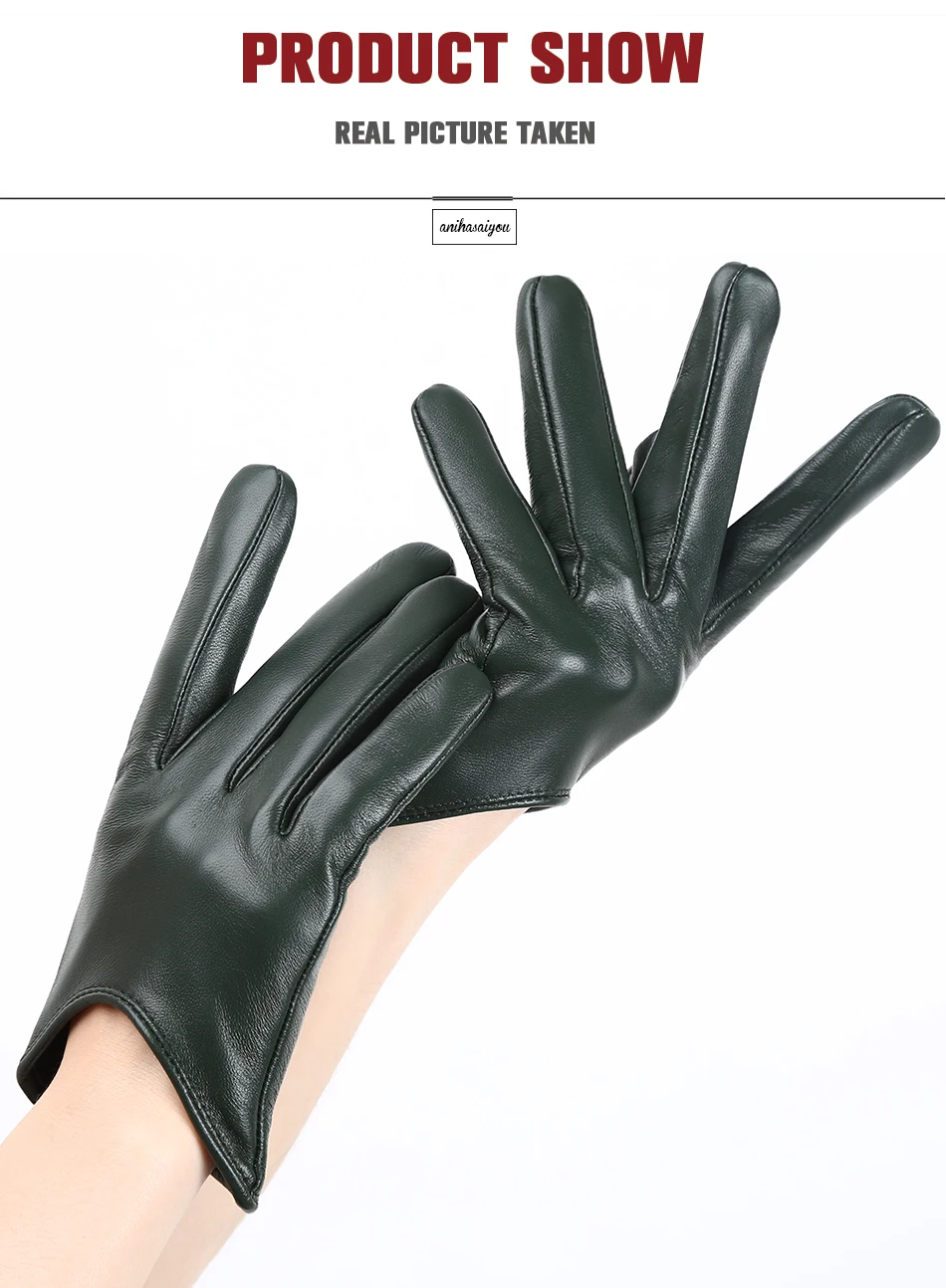 Fashion Sheepskin Women's Gloves, Drive Women's Leather Gloves, Thin Touch Gloves, Keep Warm Women's Winter Gloves -2001