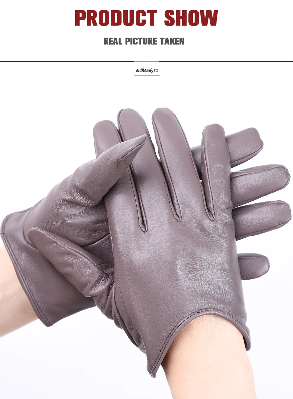 Fashion Sheepskin Women's Gloves, Drive Women's Leather Gloves, Thin Touch Gloves, Keep Warm Women's Winter Gloves -2001