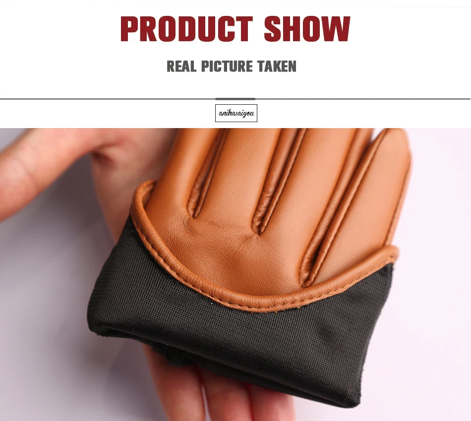 Fashion Sheepskin Women's Gloves, Drive Women's Leather Gloves, Thin Touch Gloves, Keep Warm Women's Winter Gloves -2001