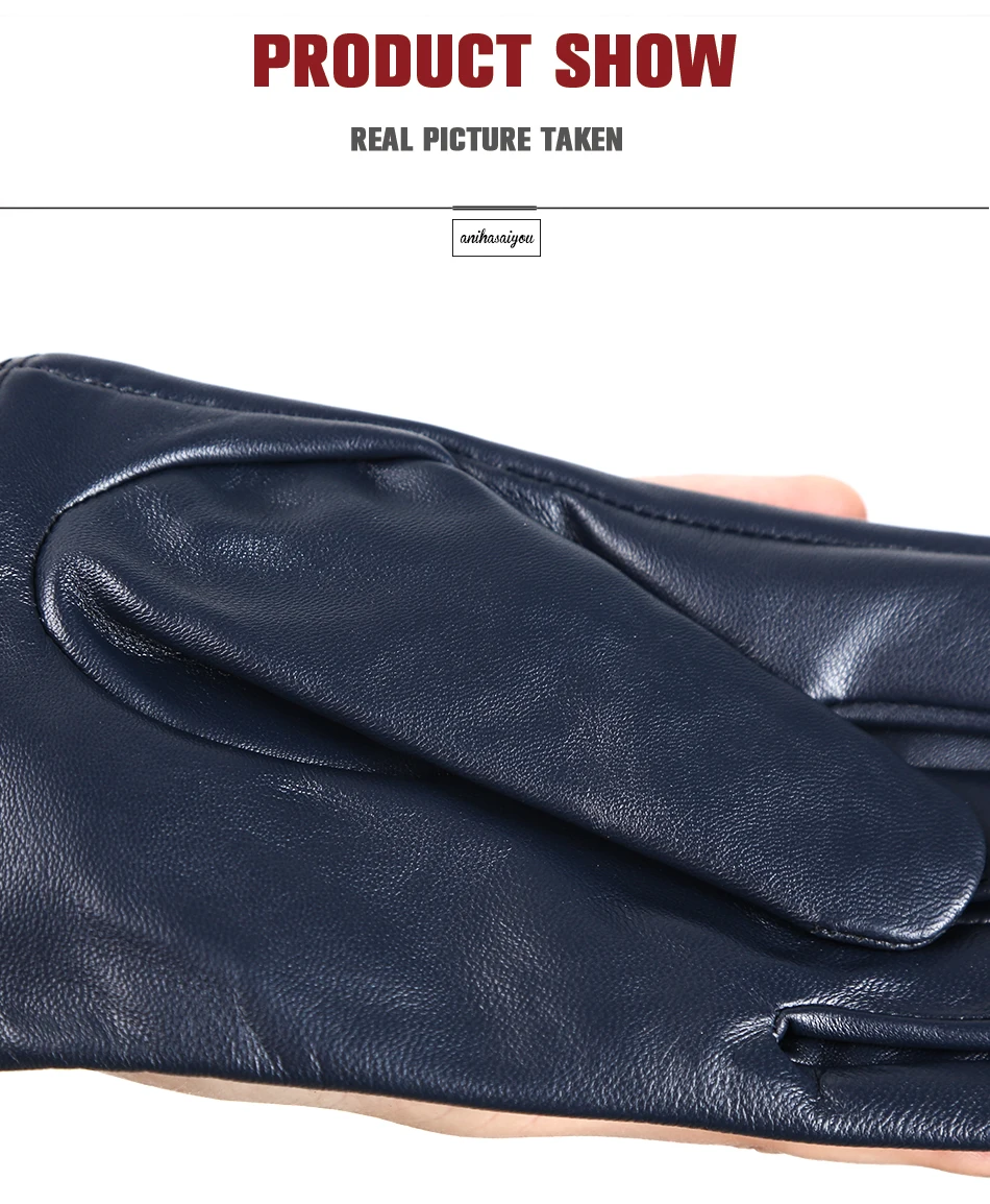 Fashion Sheepskin Women's Gloves, Drive Women's Leather Gloves, Thin Touch Gloves, Keep Warm Women's Winter Gloves -2001