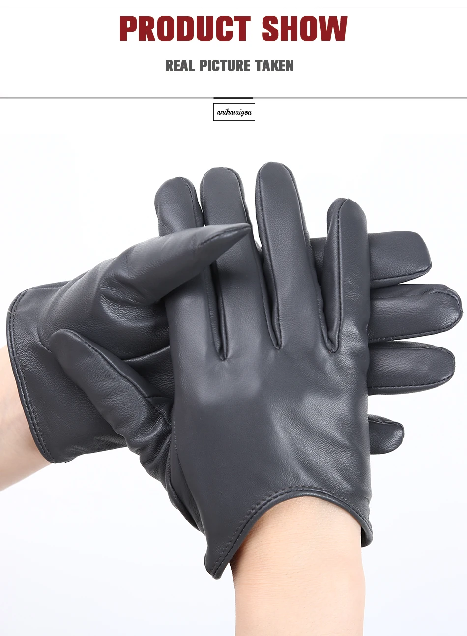 Fashion Sheepskin Women's Gloves, Drive Women's Leather Gloves, Thin Touch Gloves, Keep Warm Women's Winter Gloves -2001