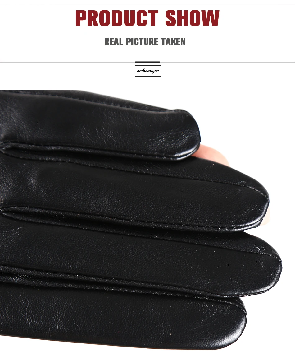 Fashion Sheepskin Women's Gloves, Drive Women's Leather Gloves, Thin Touch Gloves, Keep Warm Women's Winter Gloves -2001