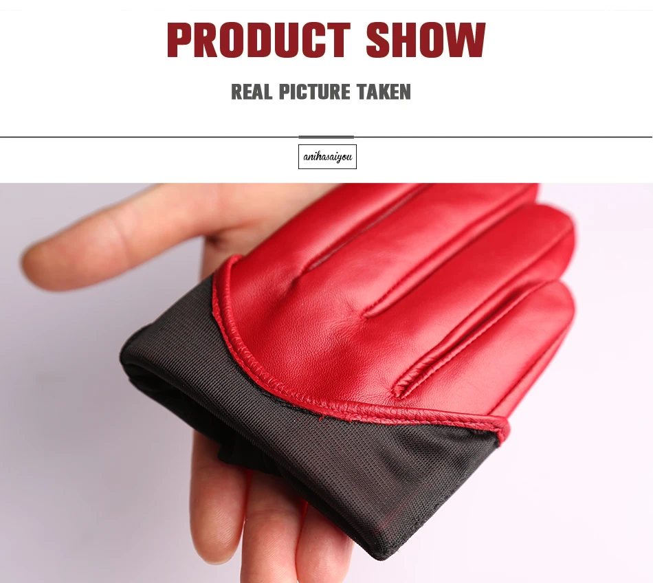 Fashion Sheepskin Women's Gloves, Drive Women's Leather Gloves, Thin Touch Gloves, Keep Warm Women's Winter Gloves -2001