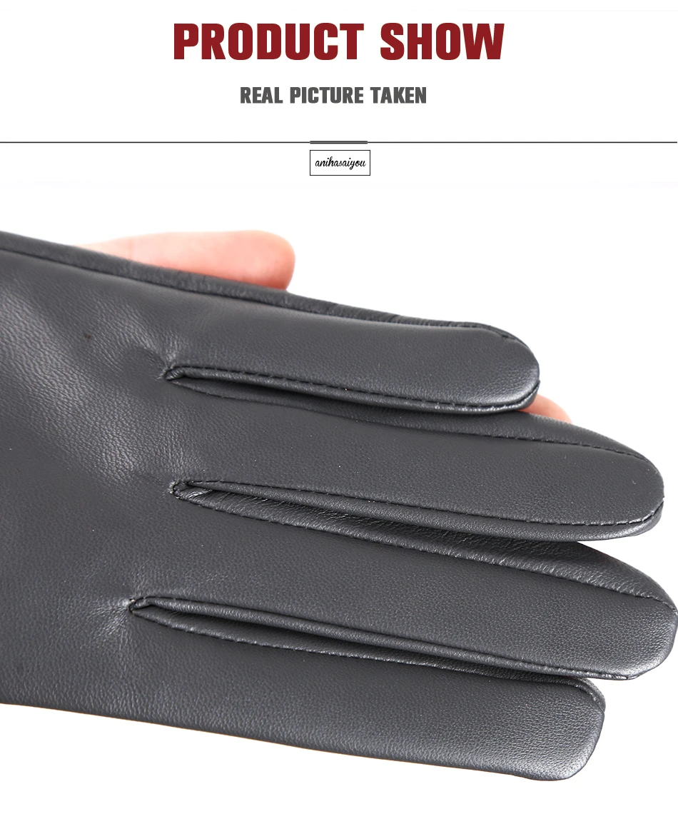Fashion Sheepskin Women's Gloves, Drive Women's Leather Gloves, Thin Touch Gloves, Keep Warm Women's Winter Gloves -2001