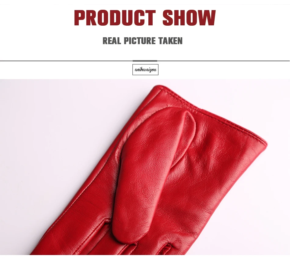 Fashion Sheepskin Women's Gloves, Drive Women's Leather Gloves, Thin Touch Gloves, Keep Warm Women's Winter Gloves -2001