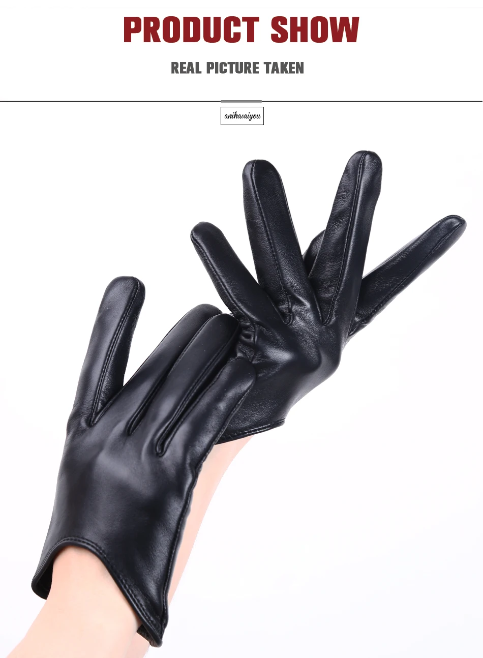 Fashion Sheepskin Women's Gloves, Drive Women's Leather Gloves, Thin Touch Gloves, Keep Warm Women's Winter Gloves -2001