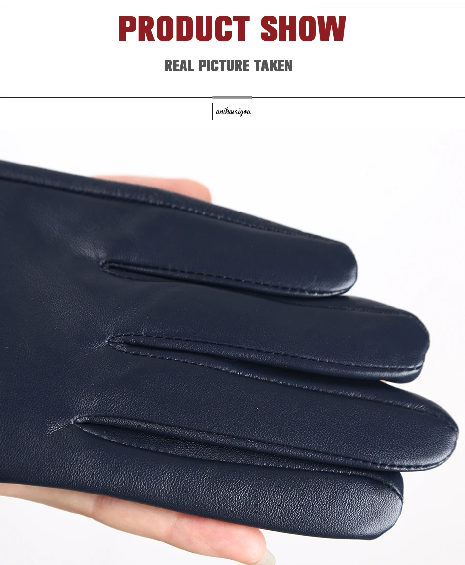 Fashion Sheepskin Women's Gloves, Drive Women's Leather Gloves, Thin Touch Gloves, Keep Warm Women's Winter Gloves -2001
