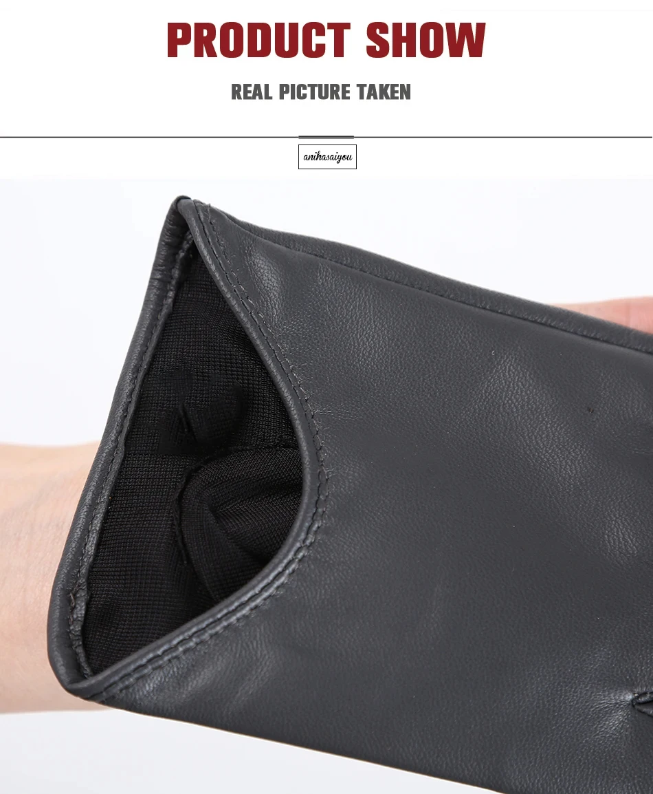 Fashion Sheepskin Women's Gloves, Drive Women's Leather Gloves, Thin Touch Gloves, Keep Warm Women's Winter Gloves -2001