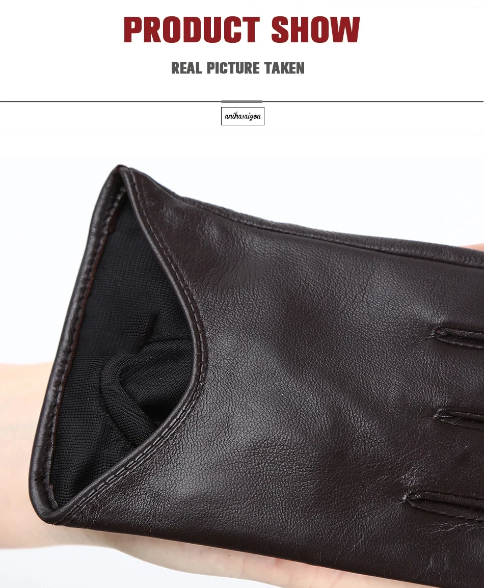 Fashion Sheepskin Women's Gloves, Drive Women's Leather Gloves, Thin Touch Gloves, Keep Warm Women's Winter Gloves -2001