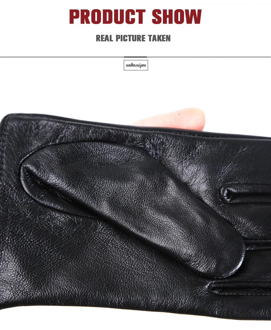 Fashion Sheepskin Women's Gloves, Drive Women's Leather Gloves, Thin Touch Gloves, Keep Warm Women's Winter Gloves -2001
