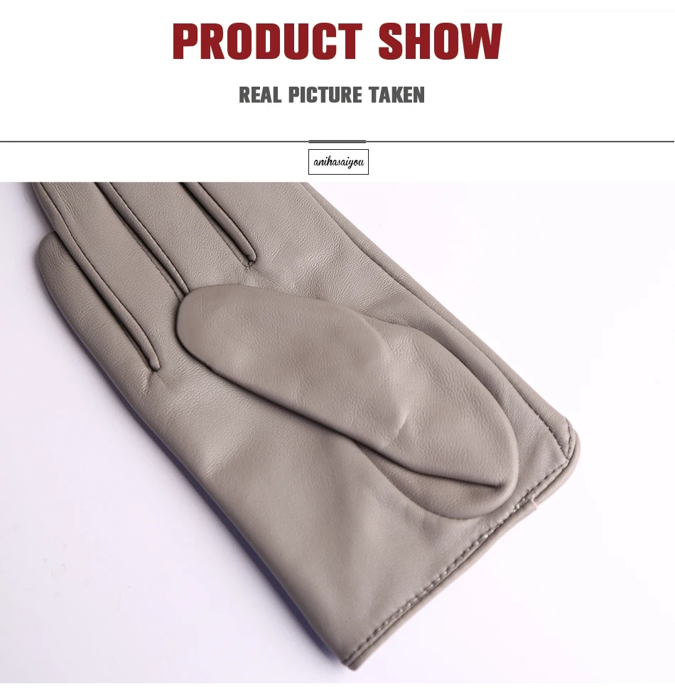Fashion Sheepskin Women's Gloves, Drive Women's Leather Gloves, Thin Touch Gloves, Keep Warm Women's Winter Gloves -2001