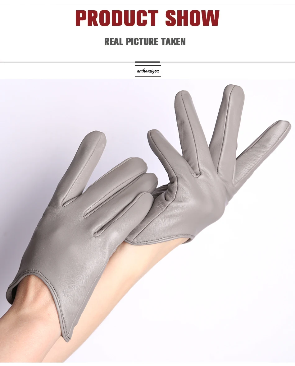 Fashion Sheepskin Women's Gloves, Drive Women's Leather Gloves, Thin Touch Gloves, Keep Warm Women's Winter Gloves -2001