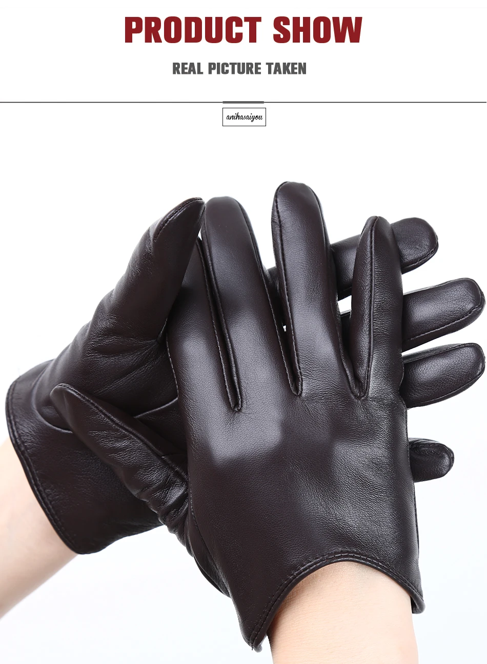 Fashion Sheepskin Women's Gloves, Drive Women's Leather Gloves, Thin Touch Gloves, Keep Warm Women's Winter Gloves -2001