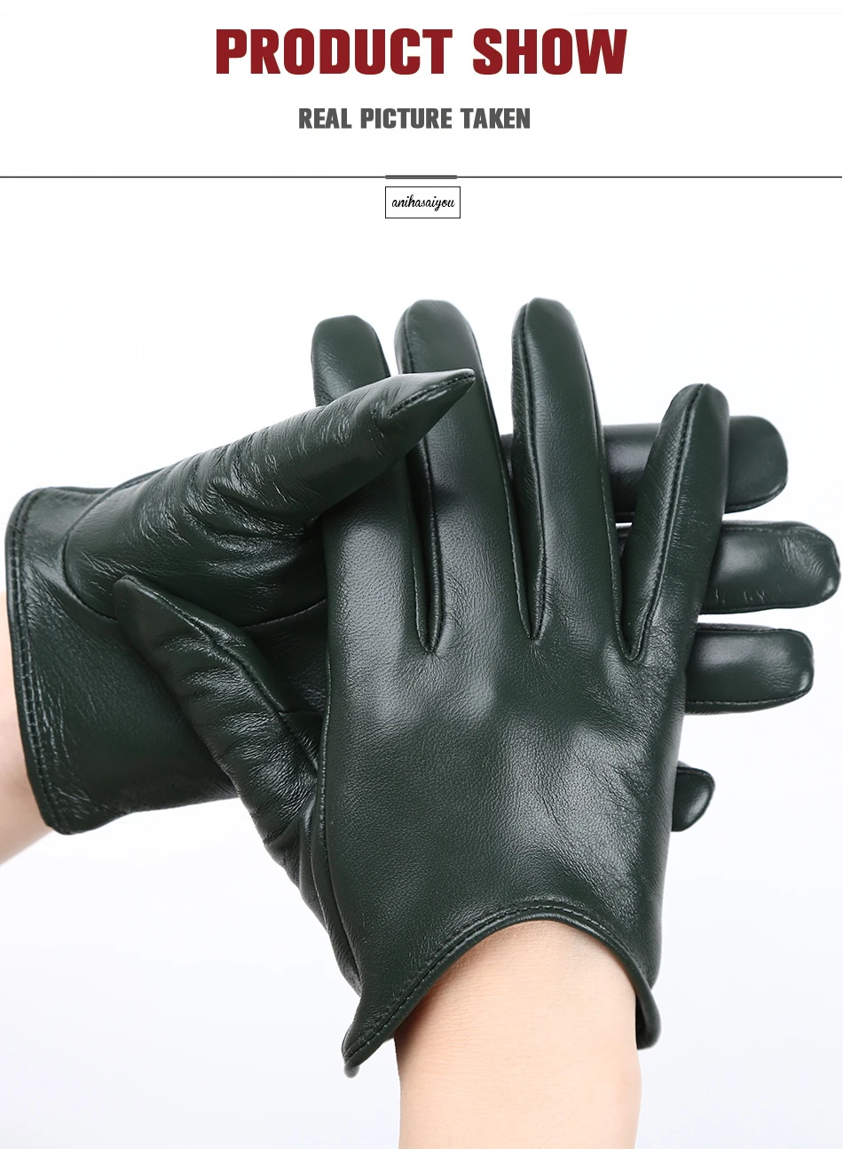 Fashion Sheepskin Women's Gloves, Drive Women's Leather Gloves, Thin Touch Gloves, Keep Warm Women's Winter Gloves -2001