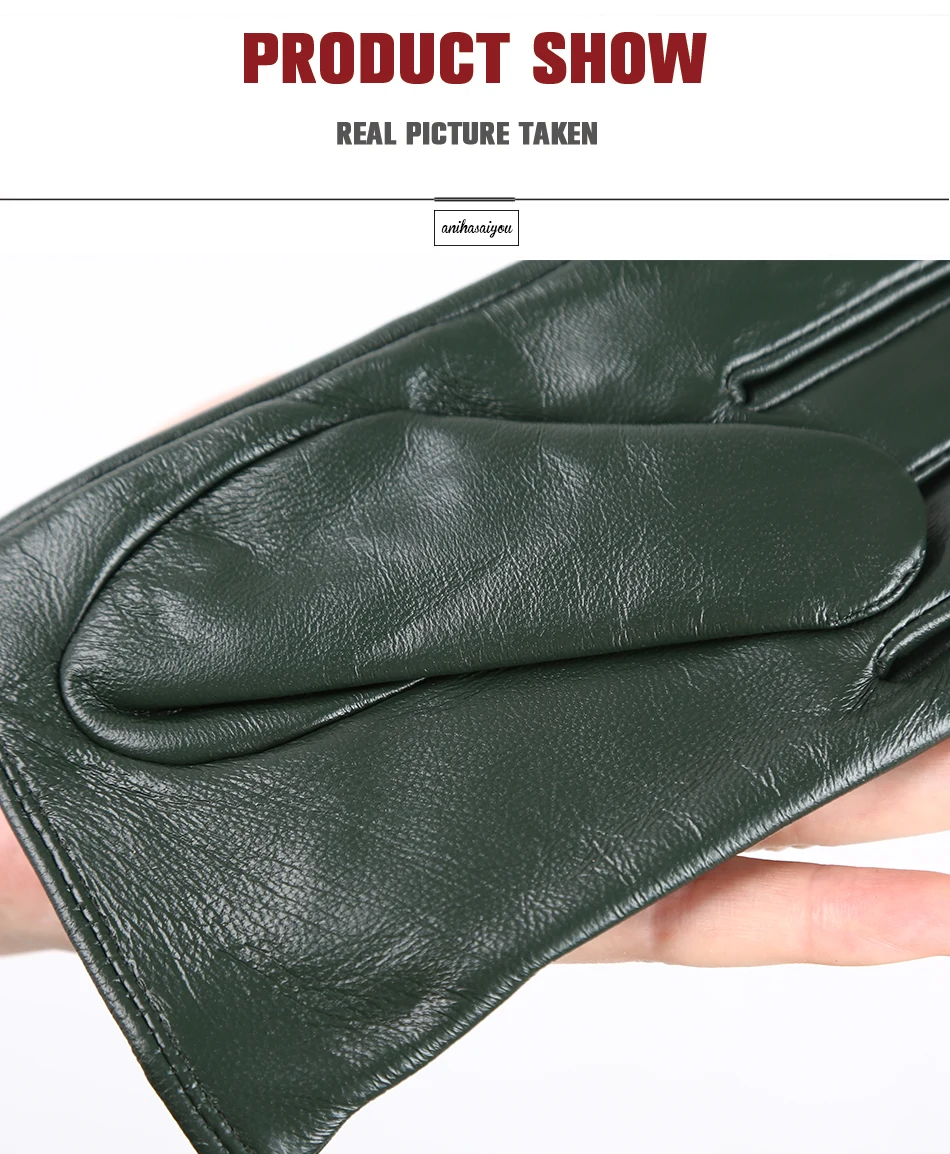 Fashion Sheepskin Women's Gloves, Drive Women's Leather Gloves, Thin Touch Gloves, Keep Warm Women's Winter Gloves -2001