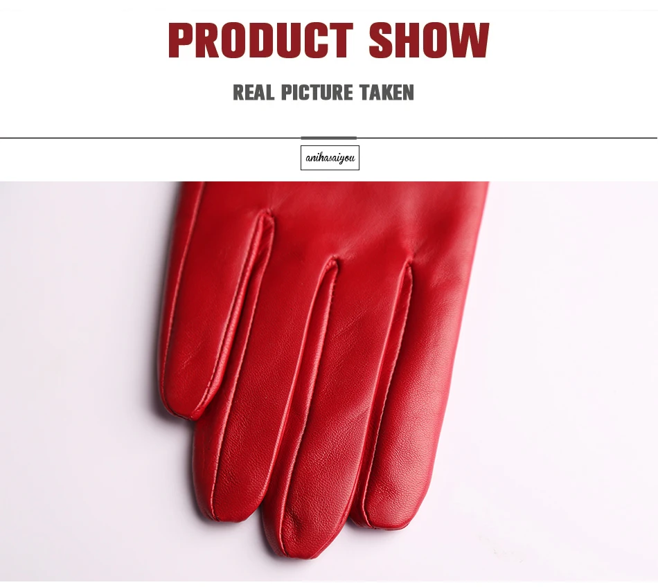 Fashion Sheepskin Women's Gloves, Drive Women's Leather Gloves, Thin Touch Gloves, Keep Warm Women's Winter Gloves -2001