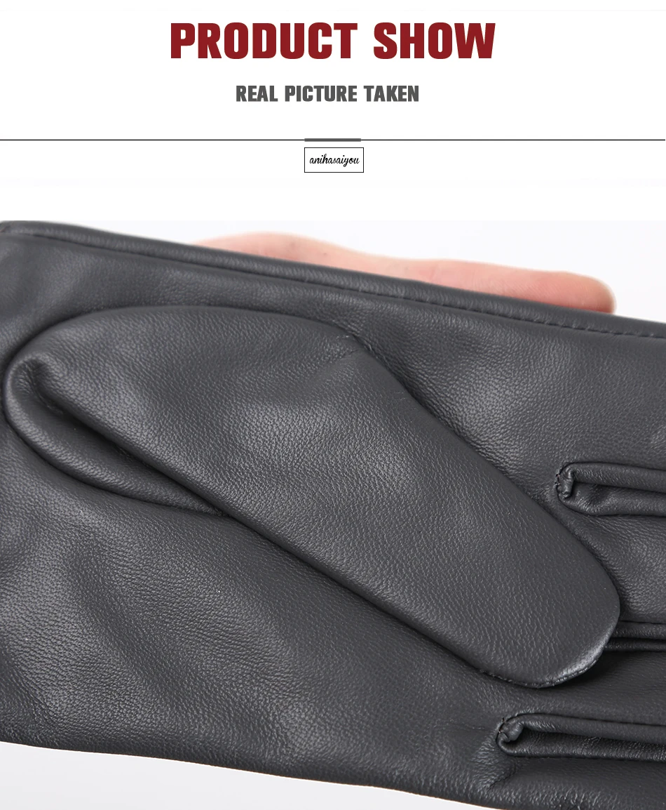 Fashion Sheepskin Women's Gloves, Drive Women's Leather Gloves, Thin Touch Gloves, Keep Warm Women's Winter Gloves -2001