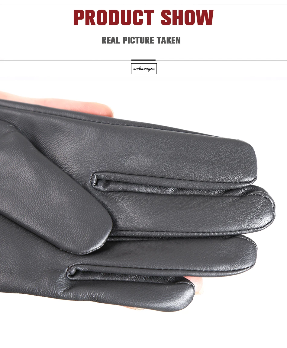 Fashion Sheepskin Women's Gloves, Drive Women's Leather Gloves, Thin Touch Gloves, Keep Warm Women's Winter Gloves -2001