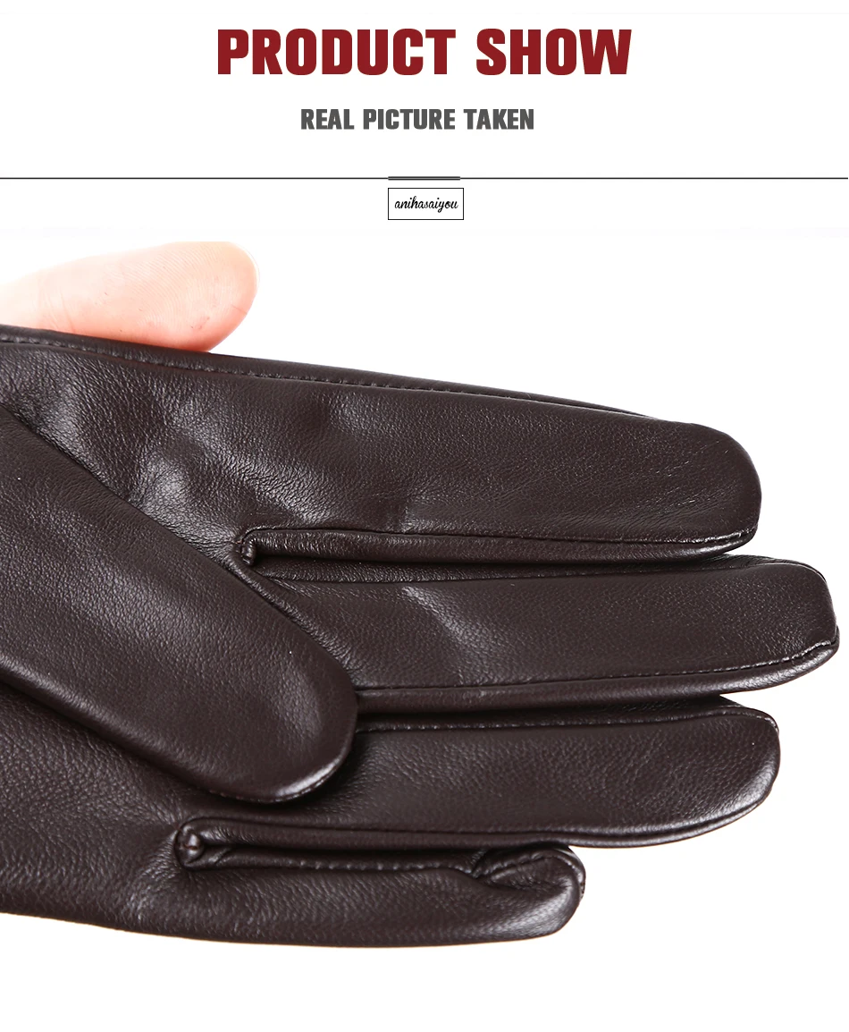 Fashion Sheepskin Women's Gloves, Drive Women's Leather Gloves, Thin Touch Gloves, Keep Warm Women's Winter Gloves -2001