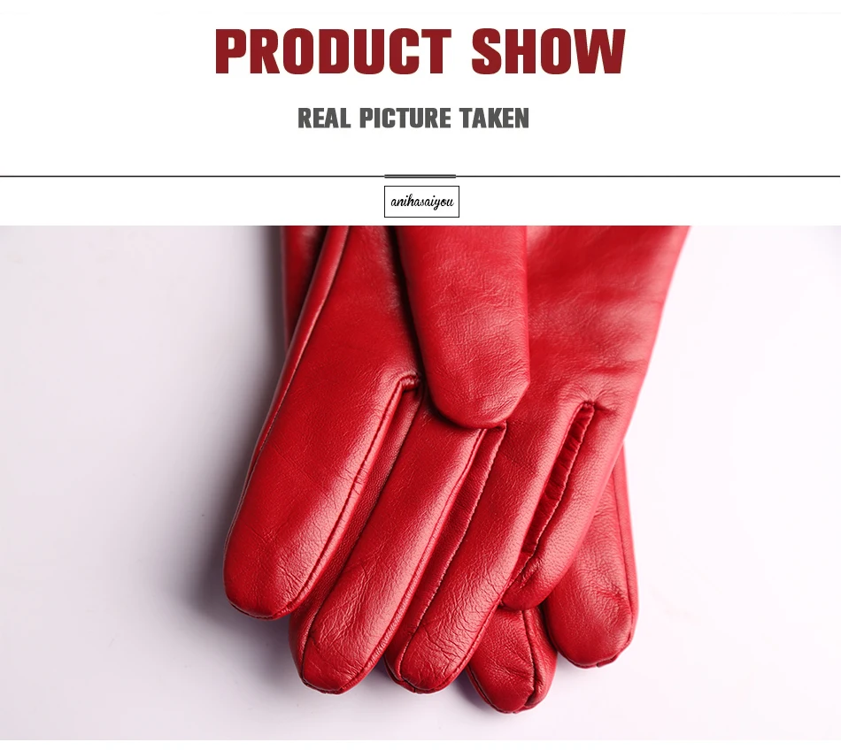 Fashion Sheepskin Women's Gloves, Drive Women's Leather Gloves, Thin Touch Gloves, Keep Warm Women's Winter Gloves -2001