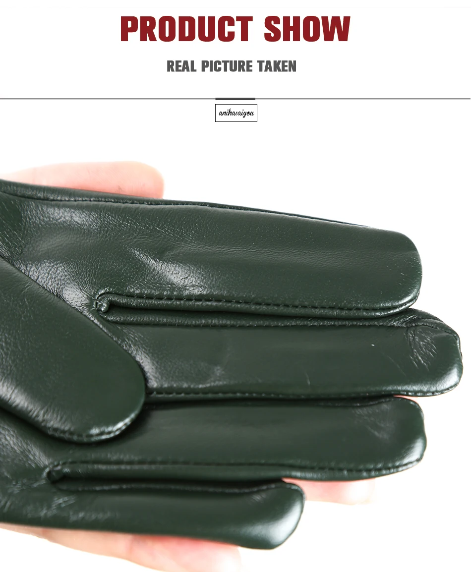 Fashion Sheepskin Women's Gloves, Drive Women's Leather Gloves, Thin Touch Gloves, Keep Warm Women's Winter Gloves -2001