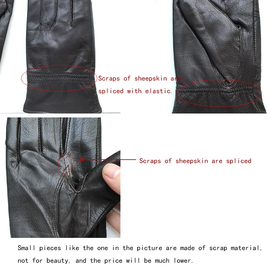 Real Sheepskin Fox Fur Gloves Women's Genuine Leather Glove Winter Warm Fashion Style Natural Fluffy Fox Fur Oversized Customize