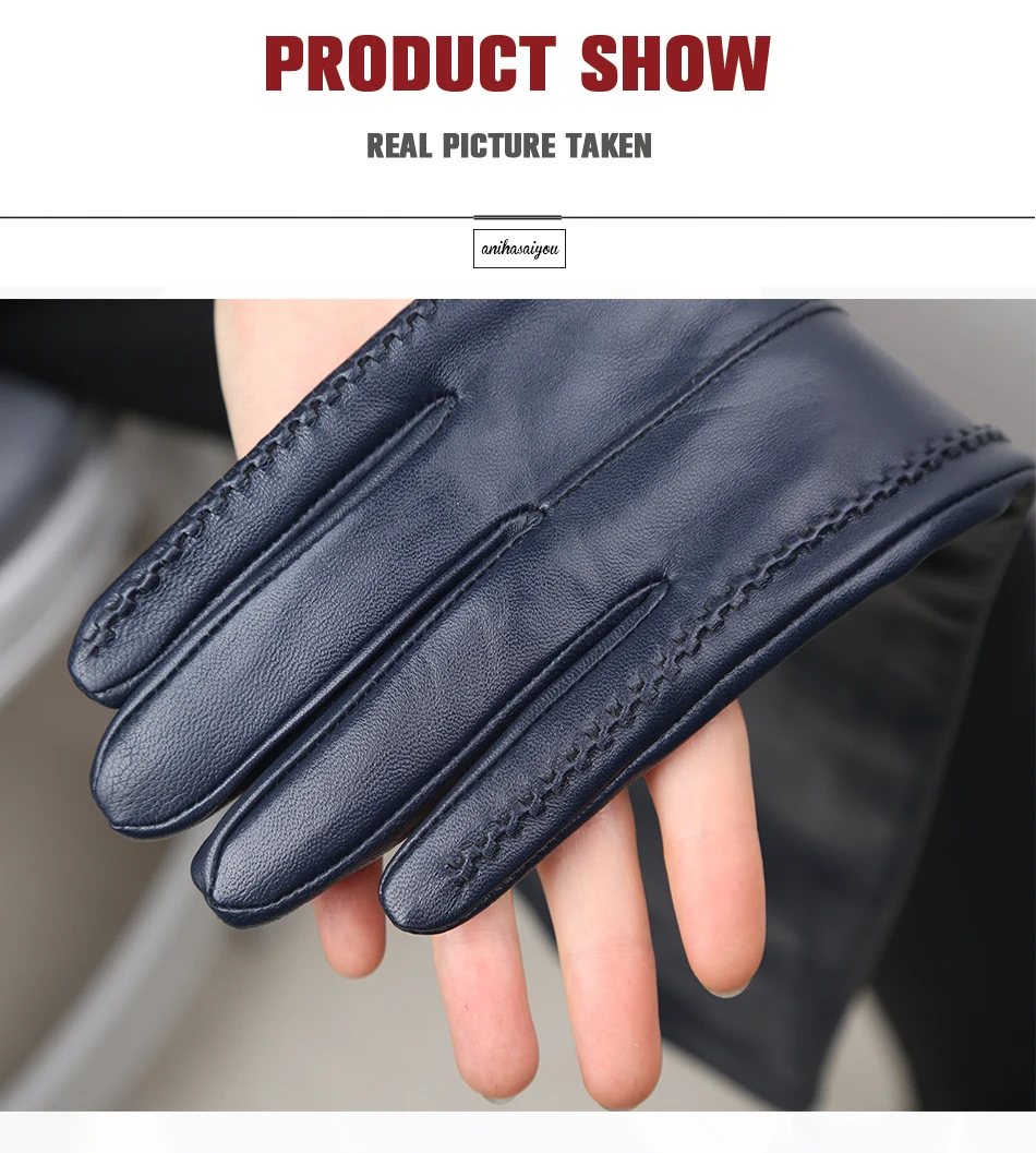 Multicolor Women's Gloves, 50cm Long Leather Gloves, Sheepskin Women's Leather Gloves, Keep Warm Women's Winter Gloves - 2226C